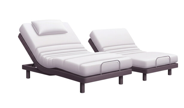 Title:
Adjustable bed with raised head and leg sections modern gradient vector illustration isolated on white background for comfort lifestyle design
