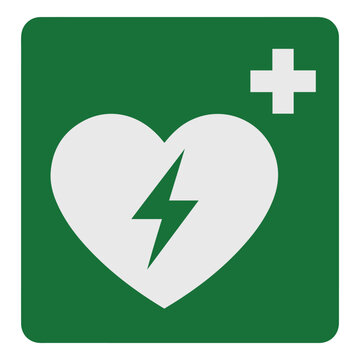 aed defibrillator icon flat vector design