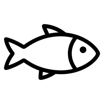 fish seafood icon line vector design