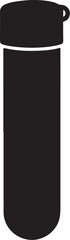 Obraz premium Black thermos bottle, insulated container, thermal flask, drinkware icon