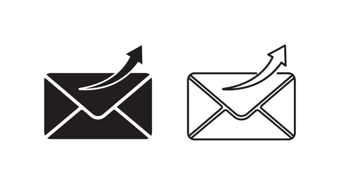 email icons, envelope symbols, mail signs, communication icons Vector