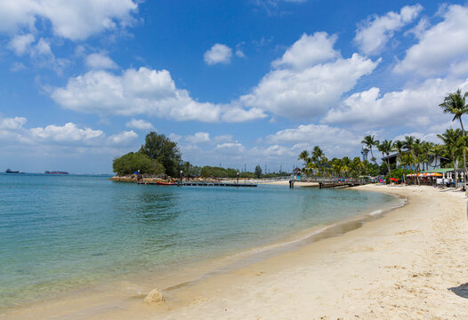 Views of Siloso beach Singapore 