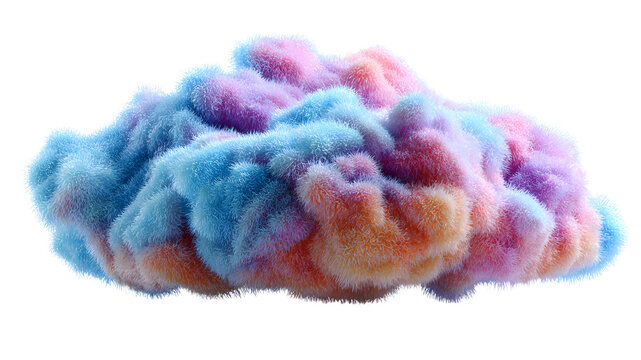 Colorful Soft Cloud Puff Abstract Form