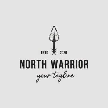 North Warrior Logo: Arrowhead, Tree, Established 2026, Tagline Space