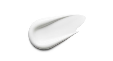 Obraz premium Isolated white swirl of creamy substance against clean, white background