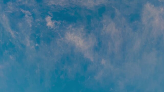 Blue Sky Background Video with Soft Clouds