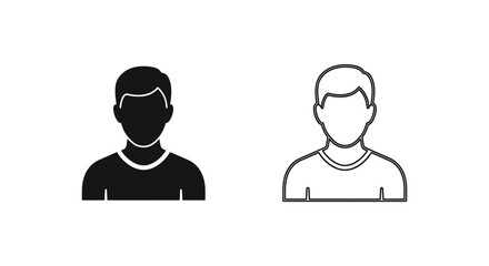 Fototapeta premium black and white silhouette of two men Vector