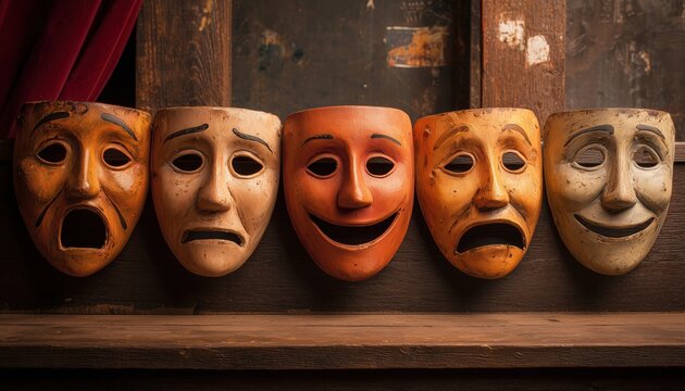Theater Sad And Happy Face: An Evening Of Emotional Intelligence And Empathy Through Entertainment Performance And Positive Mental Attitude With Customer Feedback