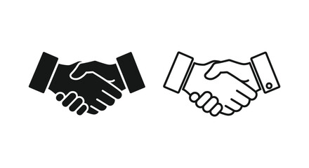 Obraz premium Business Partnership Handshakes Vector