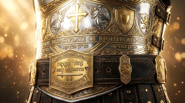 The Ornate Golden Armour of God Breastplate and Belt