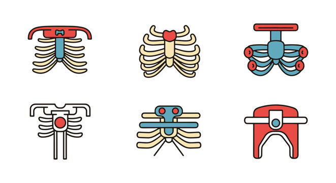 Rib spreader Line art vector abstract simple illustration