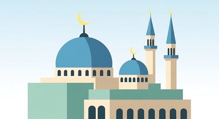 Fototapeta premium Illustration of a mosque architecture.