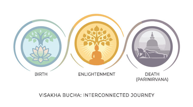 Visakha Bucha Day Representation of Buddhas Life Cycle