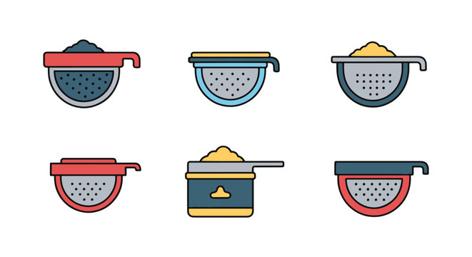 Powder Sifter Line art vector modern abstract color design