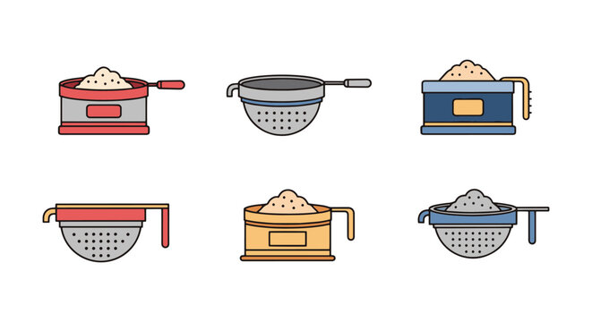 Powder Sifter Line art vector simple minimal abstract