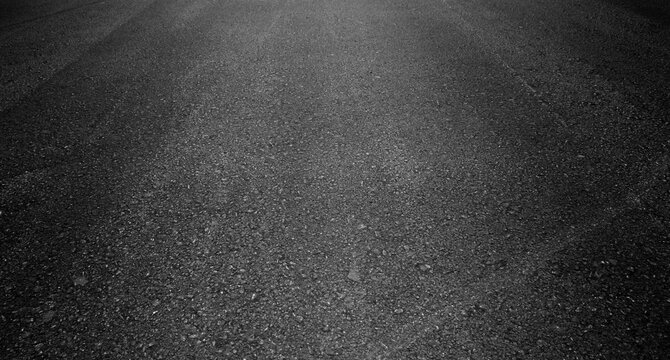 Black asphalt road