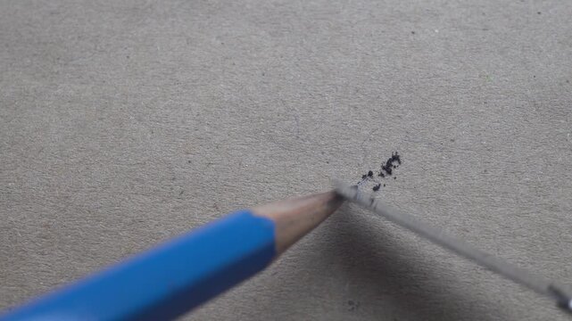 Closeup of Hand Sharpened Pencil Ready to Use
