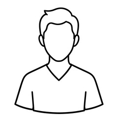 Obraz premium Minimalist Male Avatar Line Icon