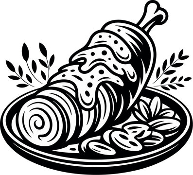 Adobe Illustrator Artwork chicken roll sharma