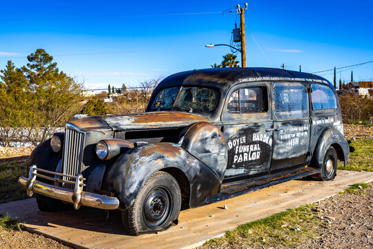 1939 Packard Henney Hearse Vintage Funeral Coach in Tombstone Arizona