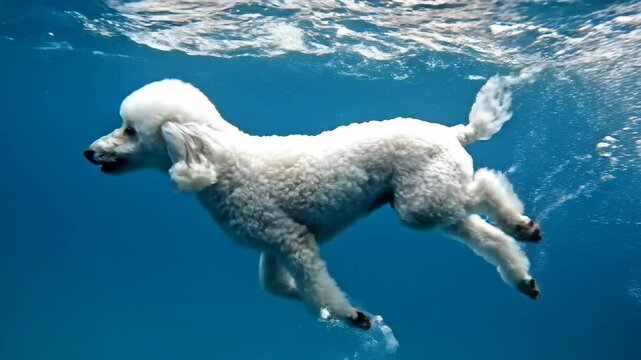 Poodles Aquatic Adventure - A Dogs Underwater Swim.