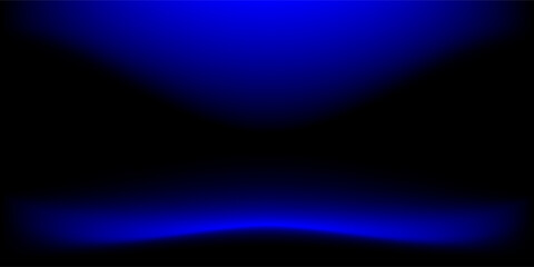 Fototapeta premium smooth gradient dark blue light studio room with copy space for you design background