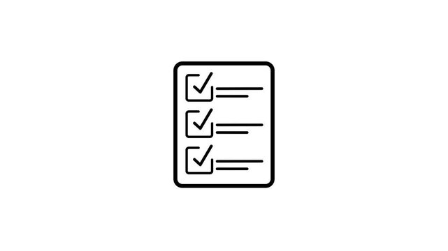 Checklist with three marked on white background corporate productivity concept