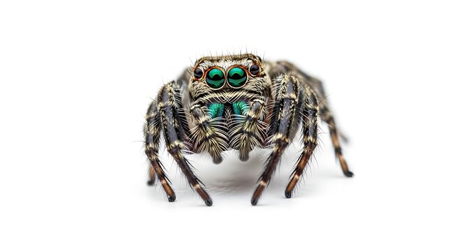 Jumping Spider Macro Photography - Detailed Close Up View.