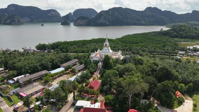 A beautiful temple on a mountain surrounded by the sea.
Ps. Public Domain