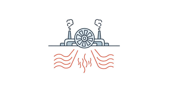 Industrial Steam Engine Machine.