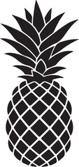 Fototapeta premium Tropical Pineapple Fruit Silhouettes for Summer Party