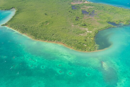 Survol en avion de Caye Caulker, Belize