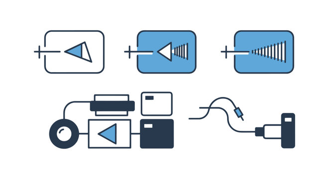 Spectrometer Line art vector simple abstract pattern