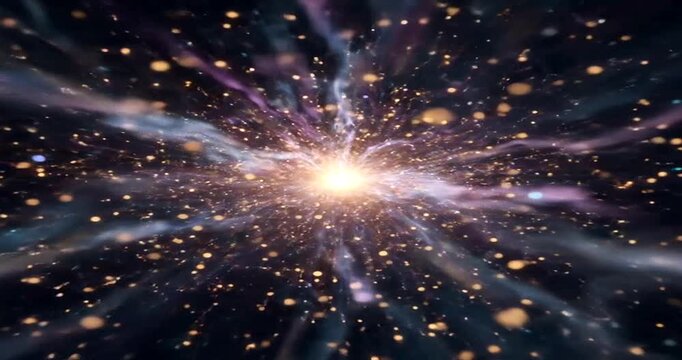 Cosmic explosion in deep space.