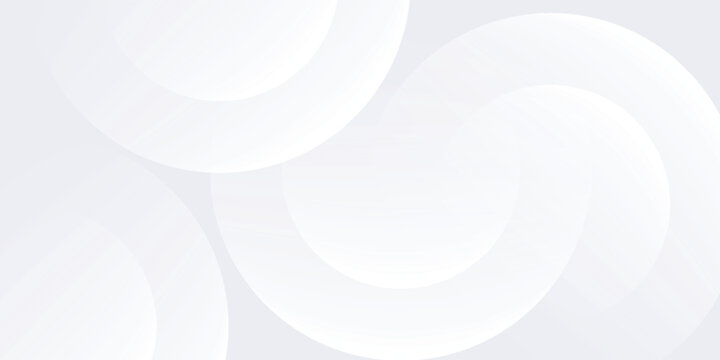 Modern white background with grey circle lines. Digital future technology concept abstract modern