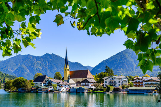 old town of Rottach-Egern at the Tegernsee lake