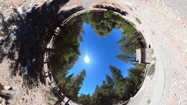 Angeles Forest Cycling Fisheye 360 Degrees POV 06 California USA