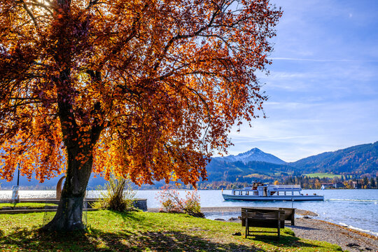 famous Tegernsee at the tegernsee lake - bavaria