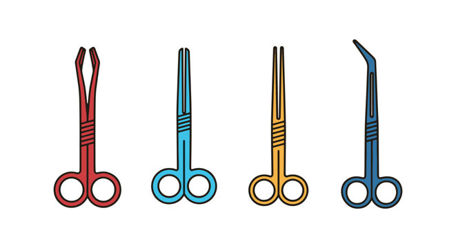 Surgical Dilator Line art modern minimal shapes illustration
