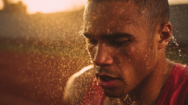 athlete cooling down after intense training