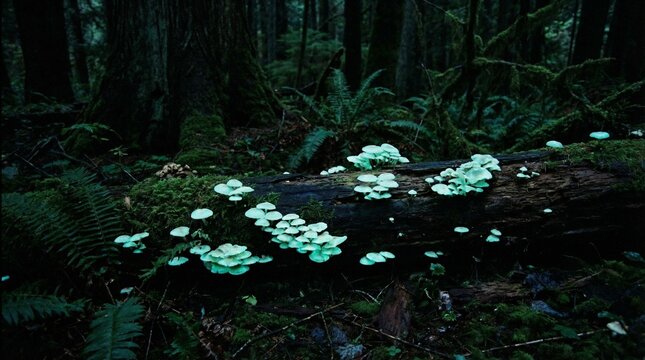 Foxfire Glowing Mushrooms Forest