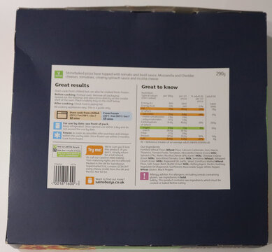 Norwich, England, February 8 2026: Editorial photo. Information packed brochure back cover featuring clear text graphs and barcodes for marketing and business planning in professional settings
