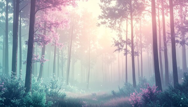 Zauberwald im Morgendunst