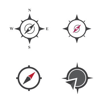 professional kompass logo and symbol with minimalist design
