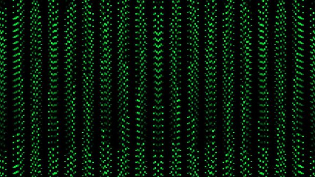 Green Digital Matrix Rain Code Seamless Cyber Motion Background