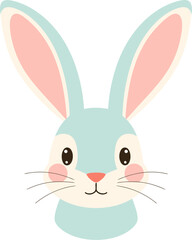 Fototapeta premium cute blue bunny illustration