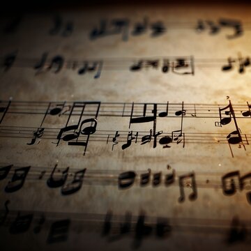 Music sheet close-up