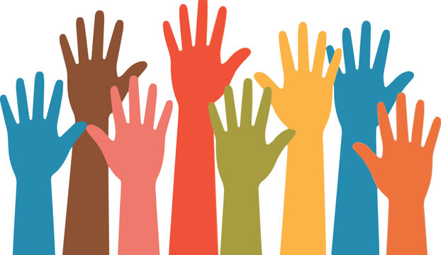 Hands raised for voter turnout
