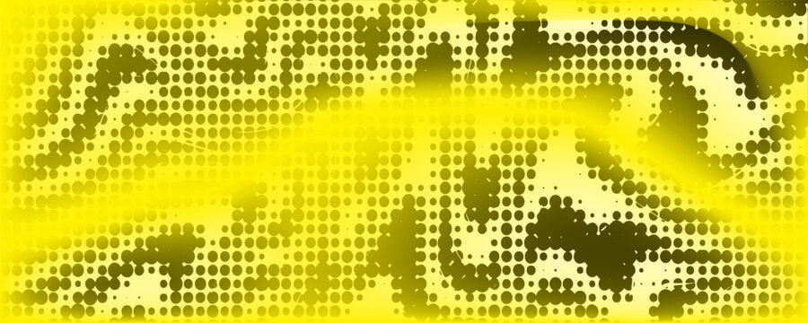 Background with irregular, chaotic dots, points, circle. Abstract monochrome pattern. Black and white color.