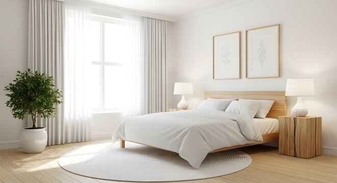 Modern Bedroom with Minimalist Decor and Natural Light